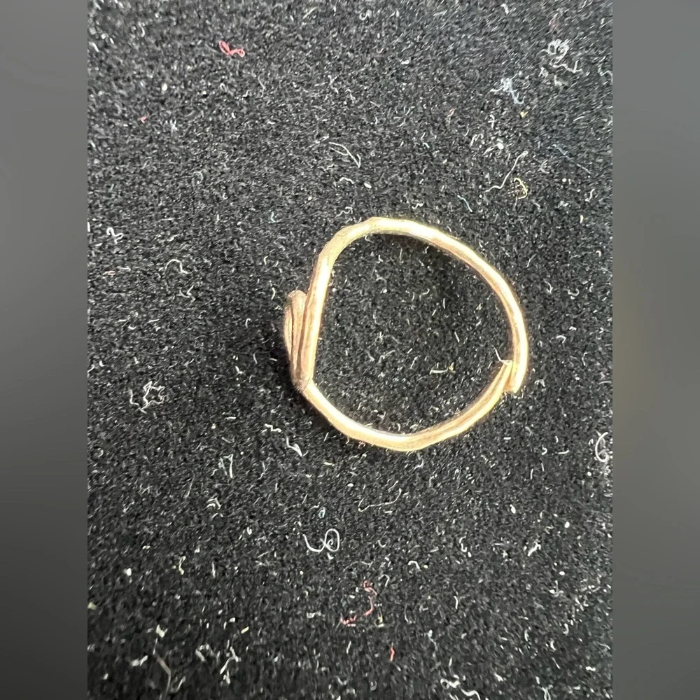 Hammered “Wave” Adjustable Silver Ring